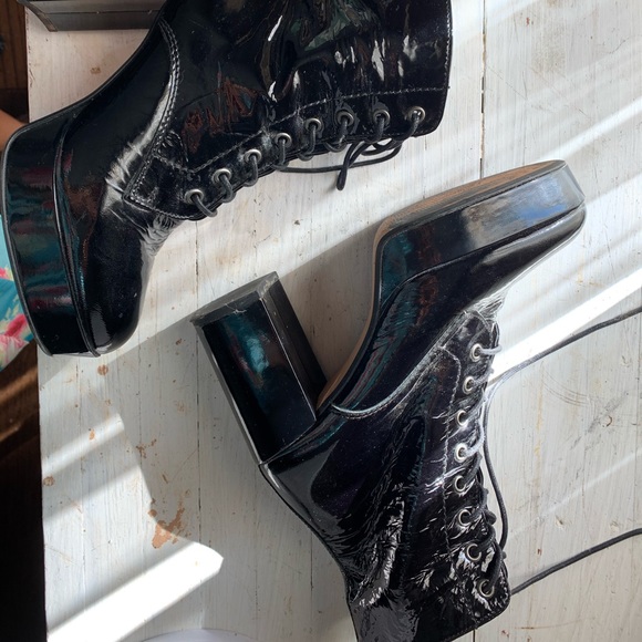 Y2K patent leather block chunky bratz boot - Picture 2 of 4